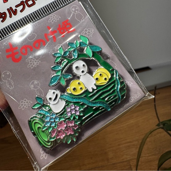 Ghibli Princess Mononoke Medal Brooch Rare Forest Spirits Kodama - Picture 1 of 6